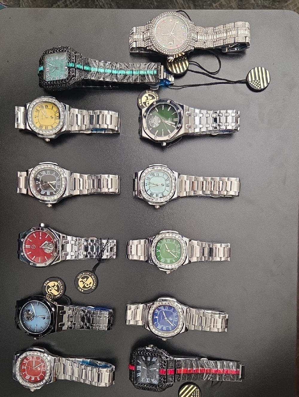 Assorted Men Stainless Steel Watches with Colorful Dials $30.00 (EACH)
